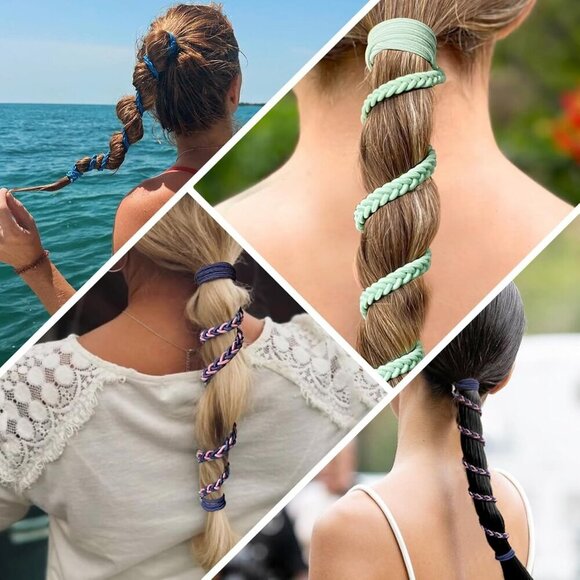 Ponytail Wrap Elastic No Tangle Spiral Hair Accessories for Sports Outdoor Use main image 6